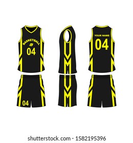 Basketball jersey set template collection.
