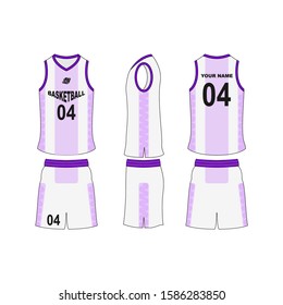 Basketball jersey set template collection.	