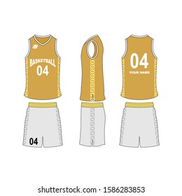 Basketball jersey set template collection.	