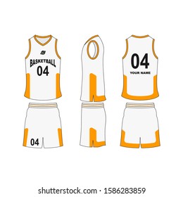 Basketball jersey set template collection.	