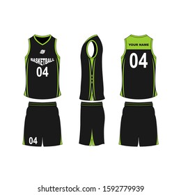 Basketball jersey set template collection.