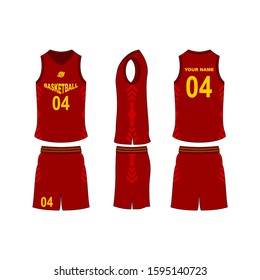 Basketball jersey set template collection.