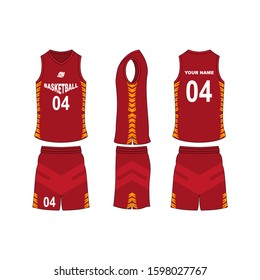 Basketball jersey set template collection.