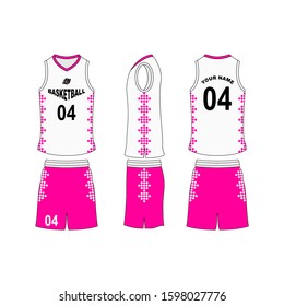 Basketball jersey set template collection.
