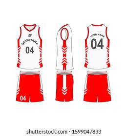 Basketball jersey set template collection.