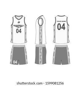 Basketball jersey set template collection.