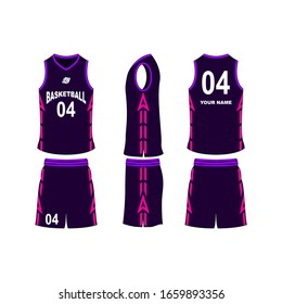 Basketball Jersey Set Template Collection Stock Vector (Royalty Free ...