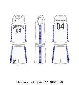 Basketball jersey set template collection.