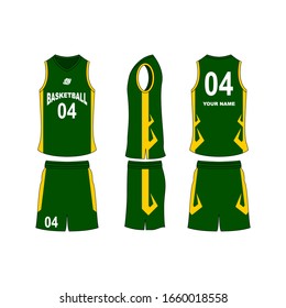 Colección de plantillas del juego de jersey de básquetbol.