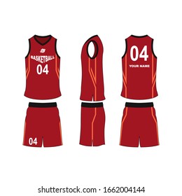 Basketball Jersey Set Template Collection.