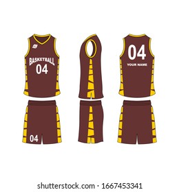 Basketball jersey set template collection.	
