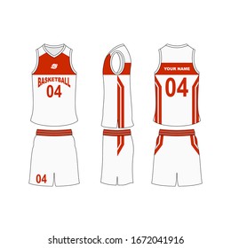 Basketball jersey set template collection.