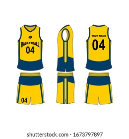 Colección de plantillas del juego de jersey de básquetbol.