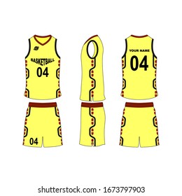 Basketball jersey set template collection.