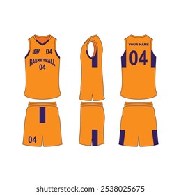 Coleção de modelos de conjunto de camisa de basquete.