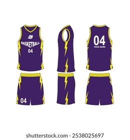 Basketball jersey set template collection.