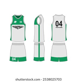 Basketball jersey set template collection.