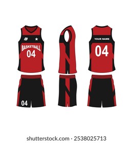 Basketball jersey set template collection.