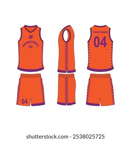 Basketball jersey set template collection.