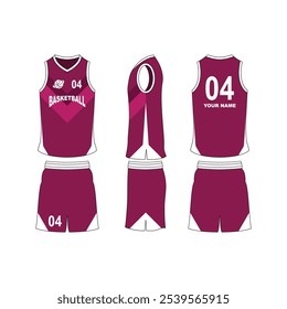 Basketball jersey set template collection.