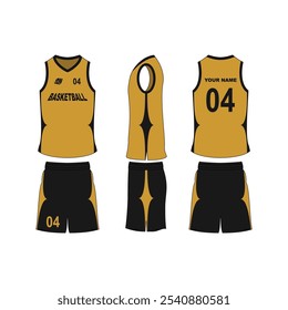 Conjunto de jersey de baloncesto colección de Plantilla.