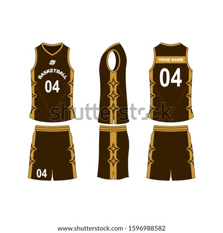Basketball jersey set template collection.
