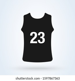 Basketball Jersey shirt. Simple vector modern icon design illustration.