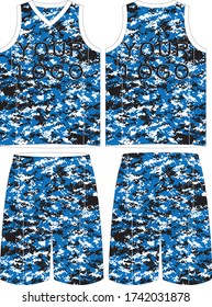 BASKETBALL JERSEY SHORTS UNIFORM CAMO camouflage DESIGNS TEMPLATE MOCK UPS