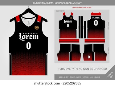 basketball jersey template design concept