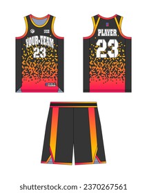 Basketball jersey template design, basketball uniform mockup design, vector sublimation sports apparel design, jersey basketball ideas.