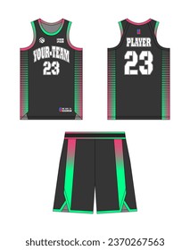 Basketball jersey template design, basketball uniform mockup design, vector sublimation sports apparel design, jersey basketball ideas.