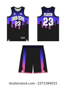 Basketball jersey template design, basketball uniform mockup design, vector sublimation sports apparel design, jersey basketball ideas.