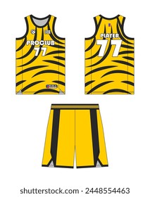 Basketball jersey template design, basketball uniform mockup design, vector sublimation sports apparel design, jersey basketball ideas. Vector design.