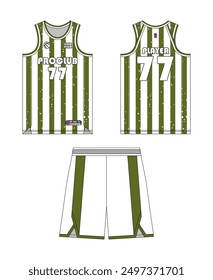 Basketball jersey template design. Uniform basketball club.