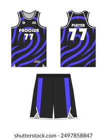 Basketball jersey template design. Basketball uniform mockup design. Tank top sport sublimation apparel design.