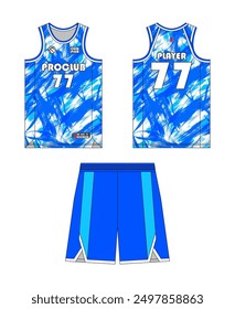 Basketball jersey template design. Basketball uniform mockup design. Tank top sport sublimation apparel design.