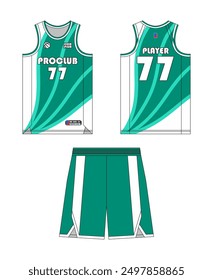 Basketball jersey template design. Basketball uniform mockup design. Tank top sport sublimation apparel design.