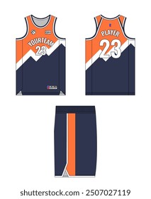 Basketball jersey template design. Basketball uniform mockup design. Tank top sport sublimation apparel design.