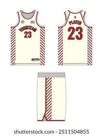 Design de modelo de camisa de basquete, design de modelo de uniforme de basquete, design de vestuário esportivo de sublimação vetorial, ideias de basquete de camisa.