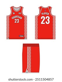 Design de modelo de camisa de basquete, design de modelo de uniforme de basquete, design de vestuário esportivo de sublimação vetorial, ideias de basquete de camisa.