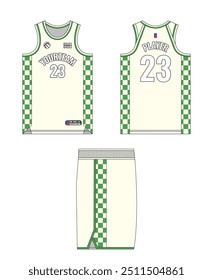 Design de modelo de camisa de basquete, design de modelo de uniforme de basquete, design de vestuário esportivo de sublimação vetorial, ideias de basquete de camisa.