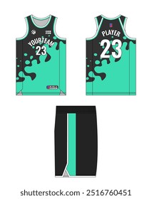 Design de modelo de camisa de basquete, design de modelo de uniforme de basquete, design de vestuário esportivo de sublimação vetorial, ideias de basquete de camisa.