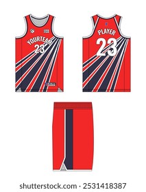 Design de modelo de camisa de basquete, design de modelo de uniforme de basquete, design de vestuário esportivo de sublimação vetorial, ideias de basquete de camisa.