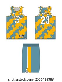 Design de modelo de camisa de basquete, design de modelo de uniforme de basquete, design de vestuário esportivo de sublimação vetorial, ideias de basquete de camisa.