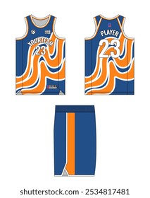 Design de modelo de camisa de basquete, design de modelo de uniforme de basquete, design de vestuário esportivo de sublimação vetorial, ideias de basquete de camisa.