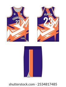 Design de modelo de camisa de basquete, design de modelo de uniforme de basquete, design de vestuário esportivo de sublimação vetorial, ideias de basquete de camisa.