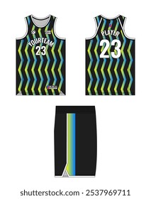 Design de modelo de camisa de basquete, design de modelo de uniforme de basquete, design de vestuário esportivo de sublimação vetorial, ideias de basquete de camisa.