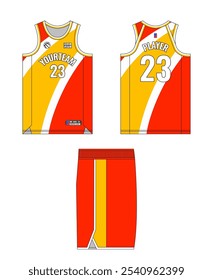 Design de modelo de camisa de basquete, design de modelo de uniforme de basquete, design de vestuário esportivo de sublimação vetorial, ideias de basquete de camisa.