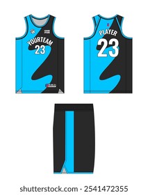 Basketball Jersey Template Design. Basketball Uniform Mockup Design. Professional Basketball Kit Design Template. Custom Basketball Jersey and Shorts Template Set.