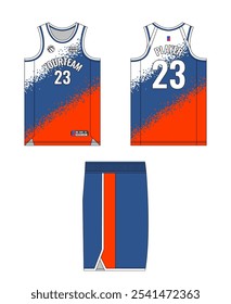 Basketball Jersey Template Design. Basketball Uniform Mockup Design. Professional Basketball Kit Design Template. Custom Basketball Jersey and Shorts Template Set.